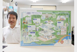 10年ビジョンをイラスト化 社員教育 採用面で活用を Vision Okayama